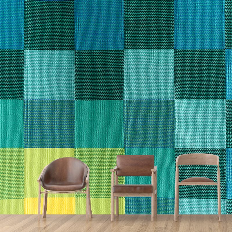 Stain Resistant Wall Mural Illustration Modern Geometric Bedroom Wallpaper