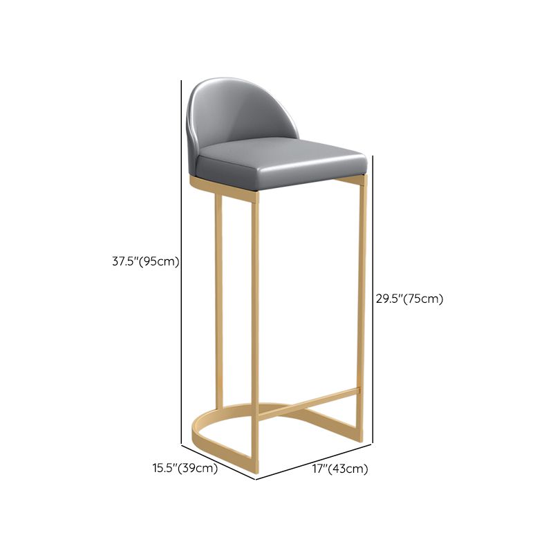 Armless Counter Height Stools Glam Counter and Bar Stool for Restaurant