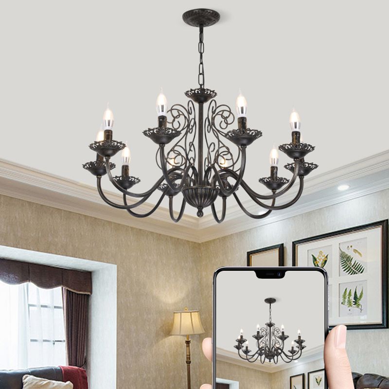 Luces de lámpara de araña únicas de lámpara colgante de metal de estilo tradicional