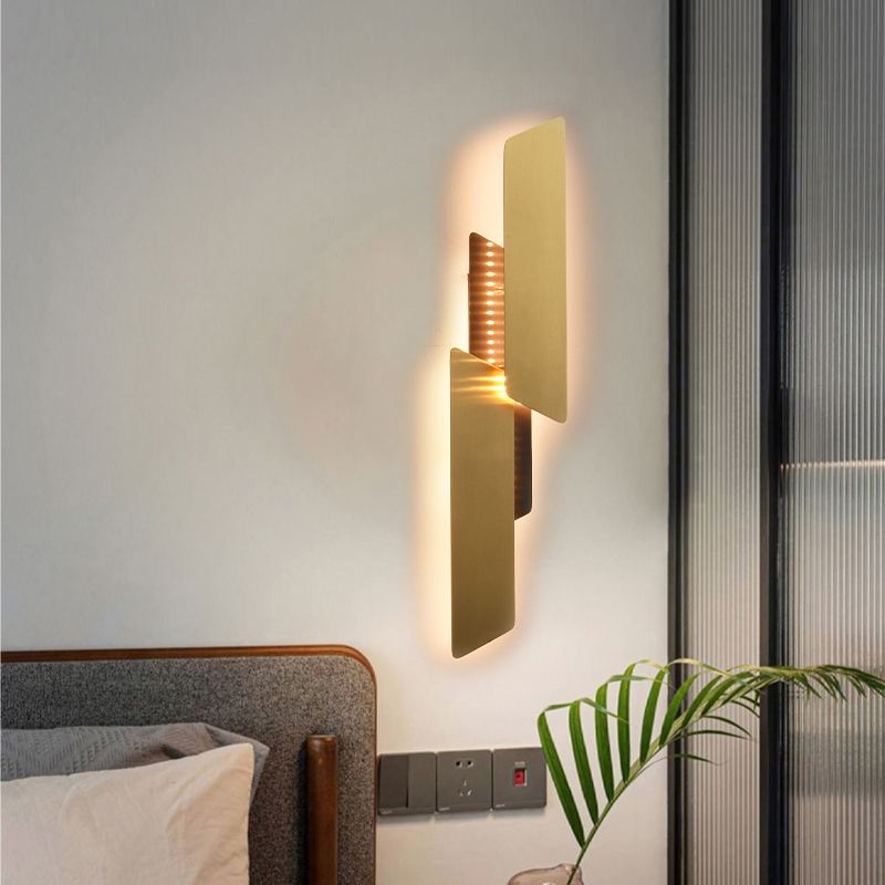 Metal Sconce Light Fixtures Gold Wall Mounted Lights for Bedroom