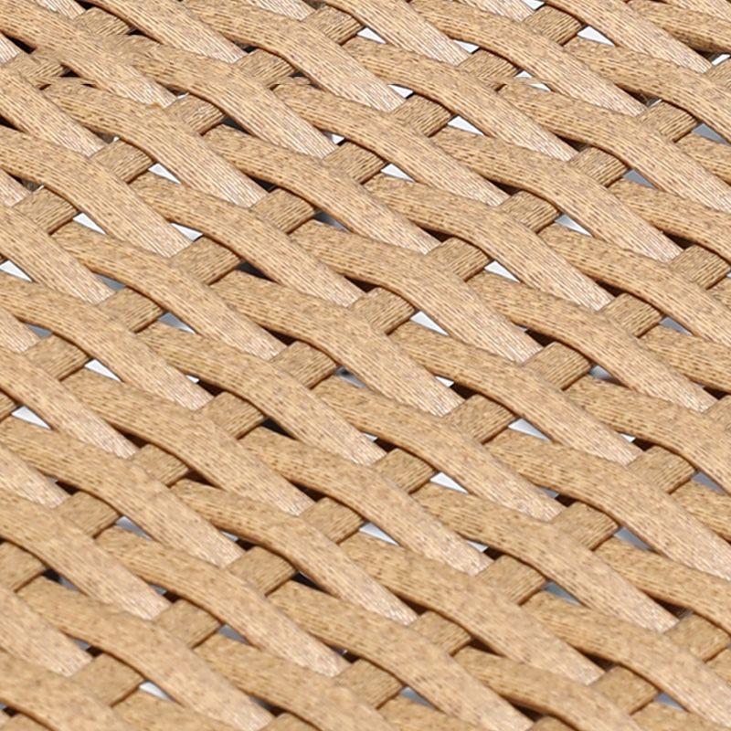 Tropical Outdoor Bistro Stacking Chairs with Arms in Faux Rattan