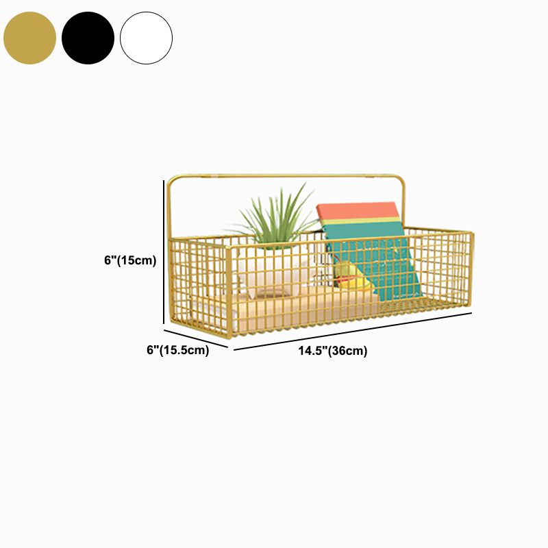 Modern Metal Floating Bookcase 6-inch Wide Wall Mounted Book Shelf