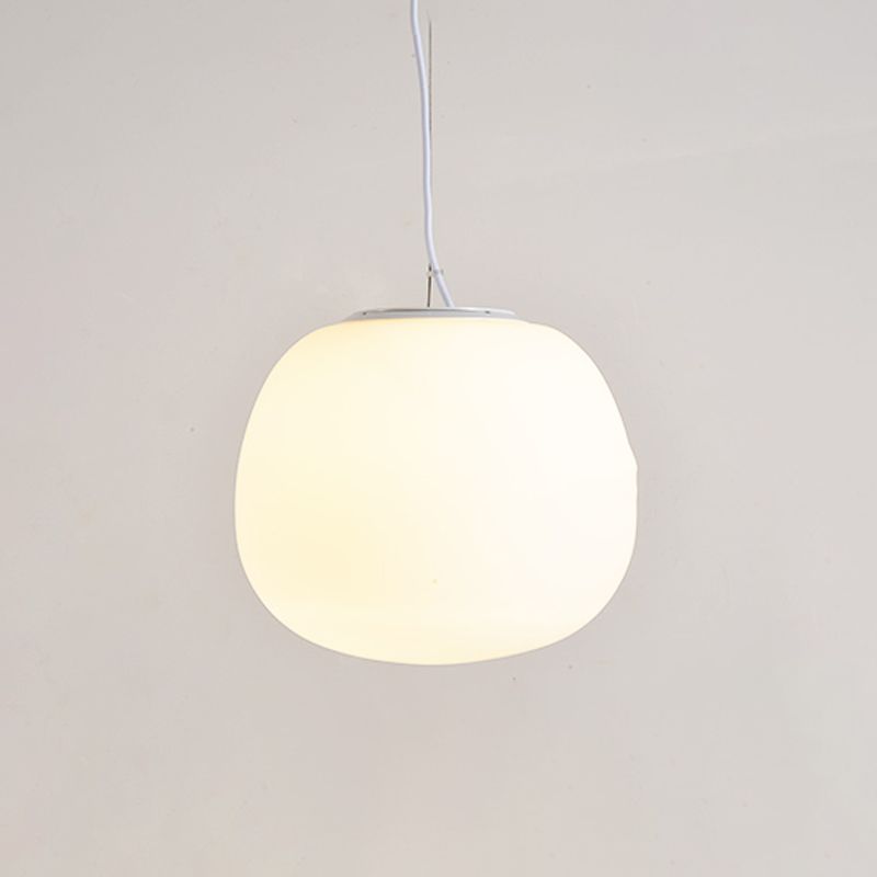 Glass Drop Shade Hanging Lights Modern Style 1 Head Hanging Mount Fixture for Restaurant