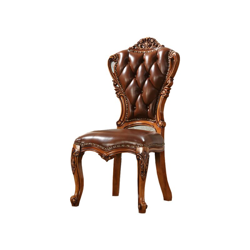 Solid Wood Dining Chairs Glam Style Armless Dining Chairs for Dining Room