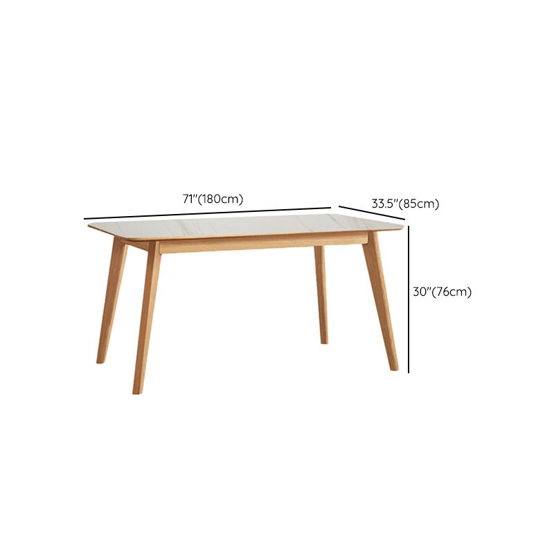 Modern Style Dinette Set 1/5 Pcs Rectangle Solid Wood Dinette Table with Dining Chair