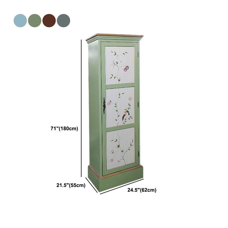 Wood Matte Finish Storage Cabinet with Hinged Door Coastal Cabinet for Home