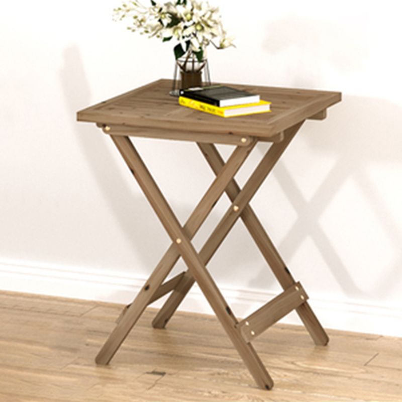 Modern Wood Patio Dining Table 1/2/3 Pieces Collapsible Dining Set for Courtyard