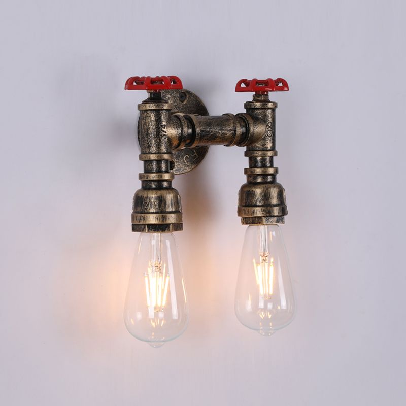 Stile industriale Metal Wall Sconce Acqua Tubatura Luce murale per ristorante