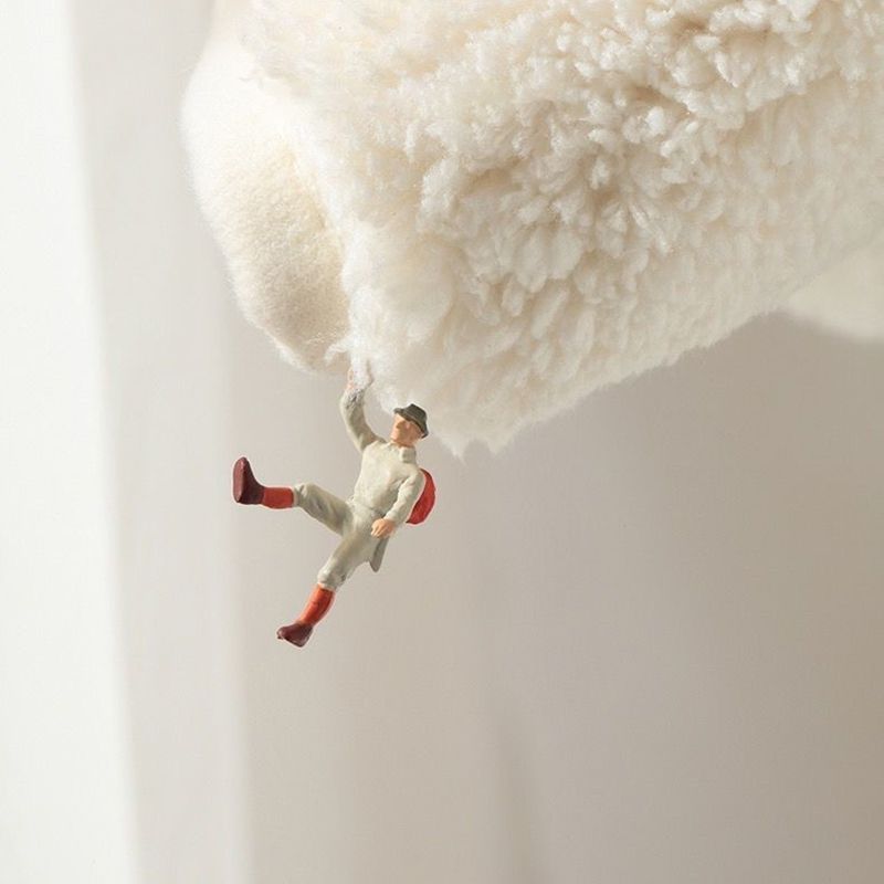 White Clouds Rug Polyester Simple Rug Non-Slip Backing Rug for Home Decoration