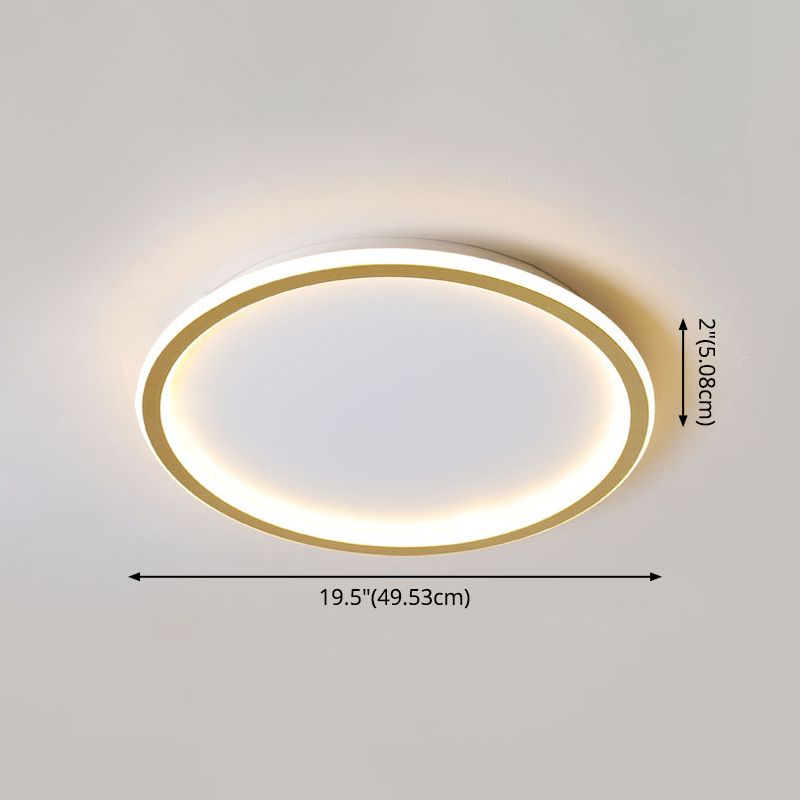 Ronde inbouwlampen Eigentijds aluminium plafondmontagearmatuur voor woonkamer