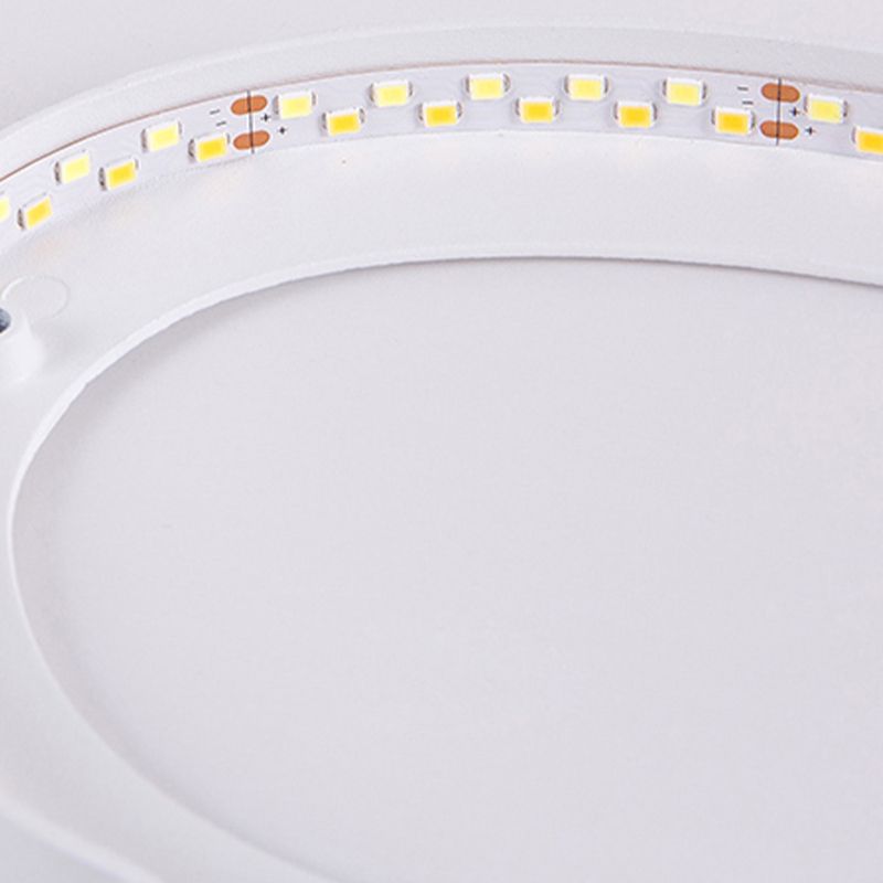 3 - Light Metal LED Flush Mount Light Triangle Modernism Ceiling Flush in White