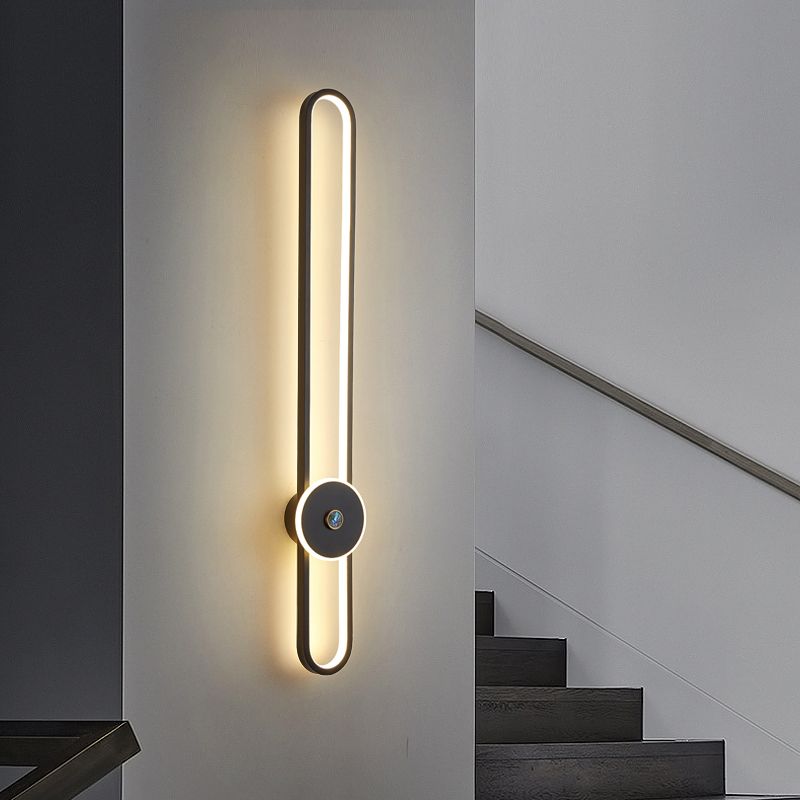 Modern Style Wall Mounted Sconce Black/Gold Wall Lights for Living Room