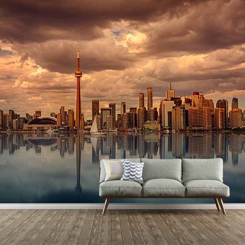 Modern Photography Mural Wallpaper Urban Landscape Living Room Wall Mural
