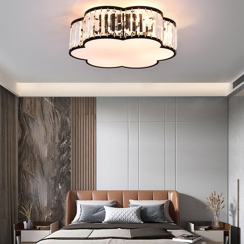 Modern Flush Mount Ceiling Lighting Fixture Crystal Flush Mount