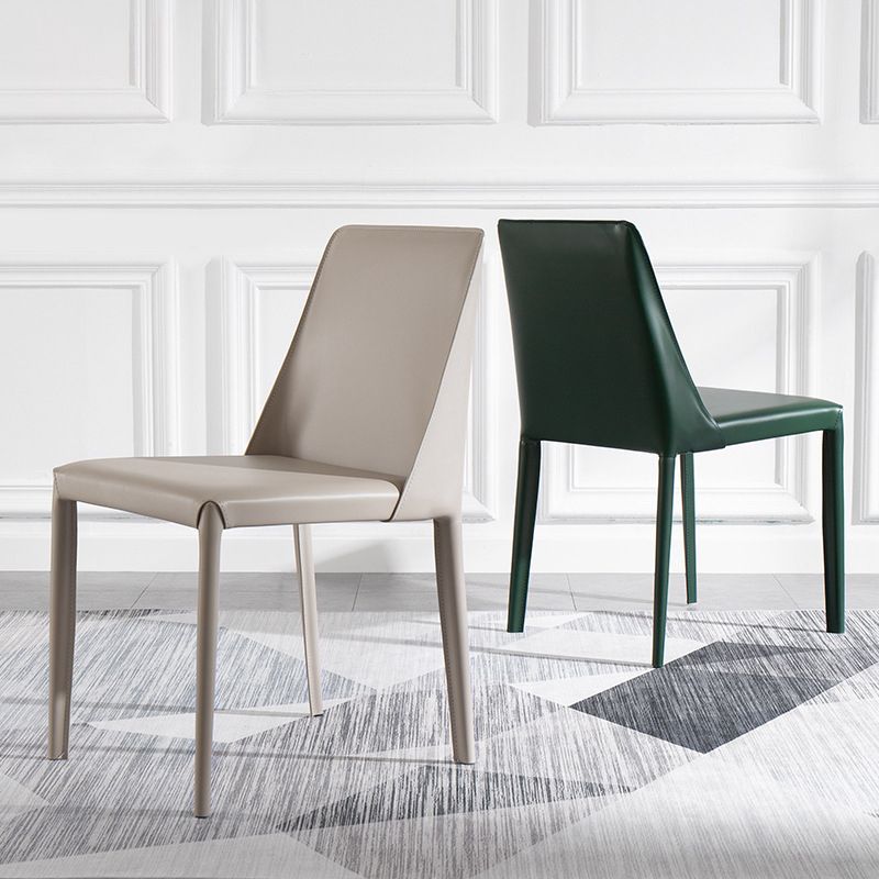 Chaises de salle à manger en métal de style scandinave chaise sans bras solide pour la maison