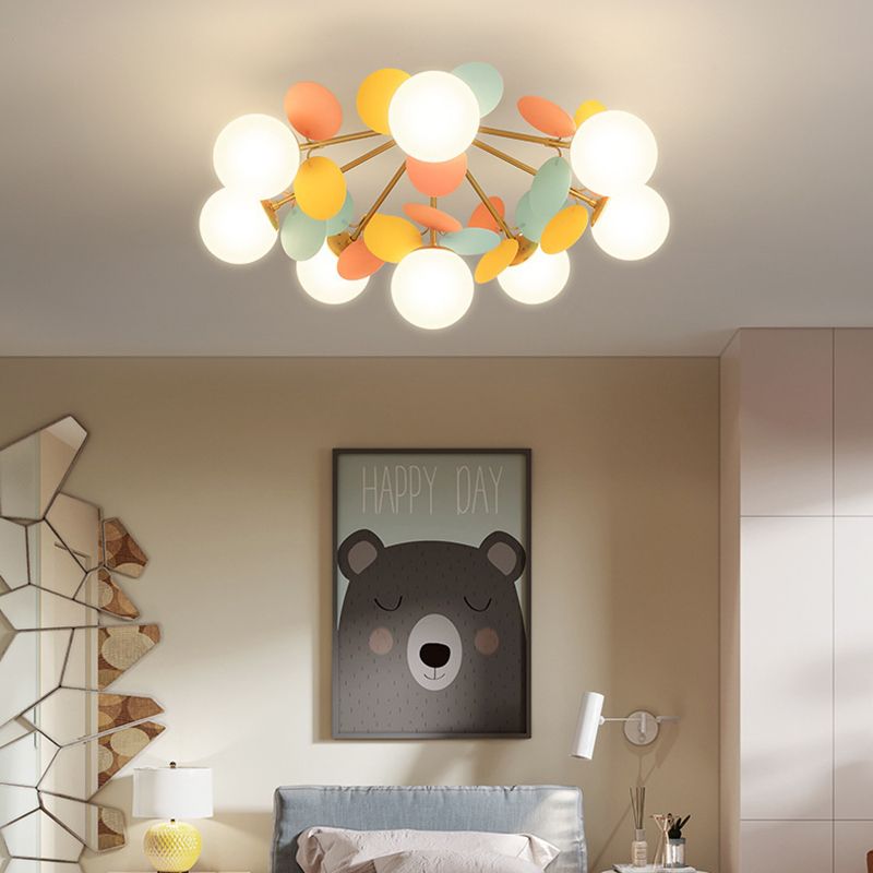 Burbujas de la sala de estar del techo montado en el techo de vidrio semi iluminación de semi montura