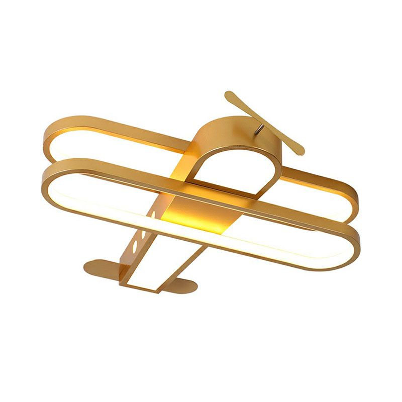 Acrylic Aircraft Flush Ceiling Light Cartoon LED Flush Mount Lighting for Child Room