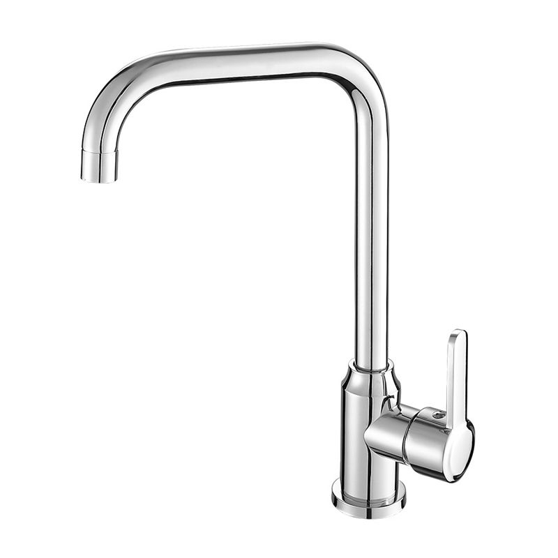 Modern Bridge Faucet Stainless Steel with Handles and Supply Lines Kitchen Sink Faucet