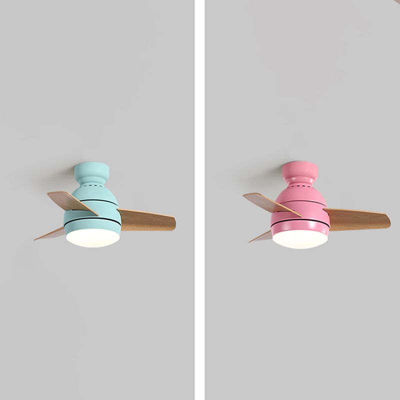 Metal Ceiling Fan Lighting Modern Style 1 Light Ceiling Fan Lamp for Living Room