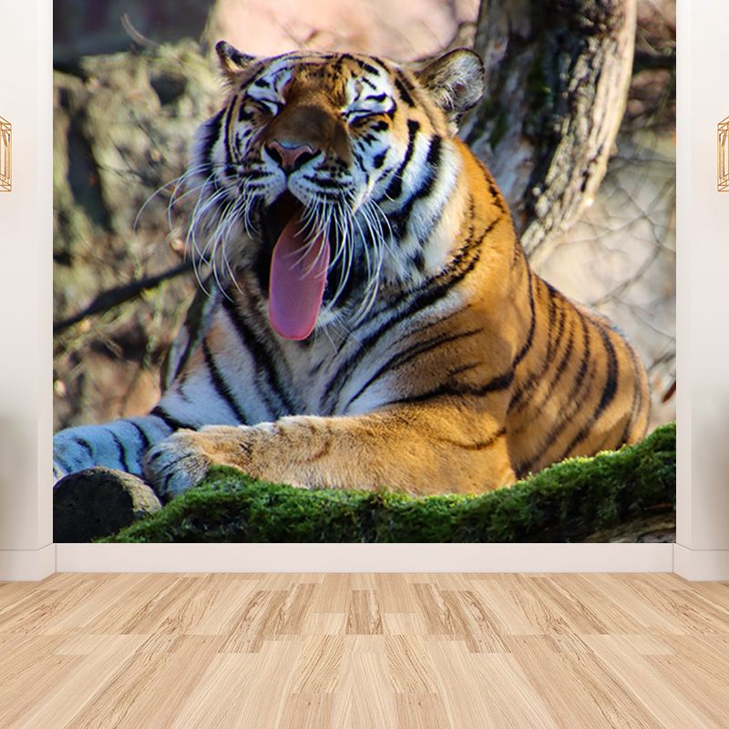 Tiger Mural Wallpaper Living Room Decoration, Personalized Size Available