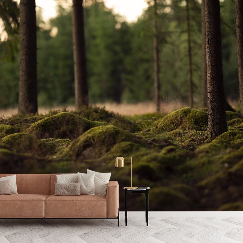 Bright Color Moss Painting Mural Decal Modern Stain-Proof Wall Covering