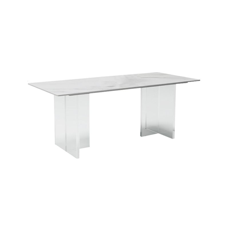 Contemporary Style Sintered Stone Dining Rectangle Table Set 1/4/5/6 Pieces Dining Set