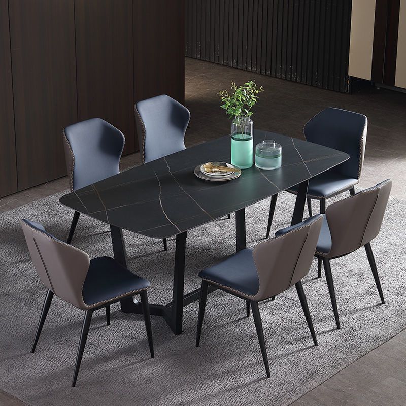 Sillas de comedor de cuero sin brazos del sillón orejero del estilo contemporáneo para el hogar