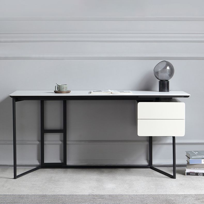 Contemporary Style Office Desk for Home and Office Writing Desk with 2-drawer
