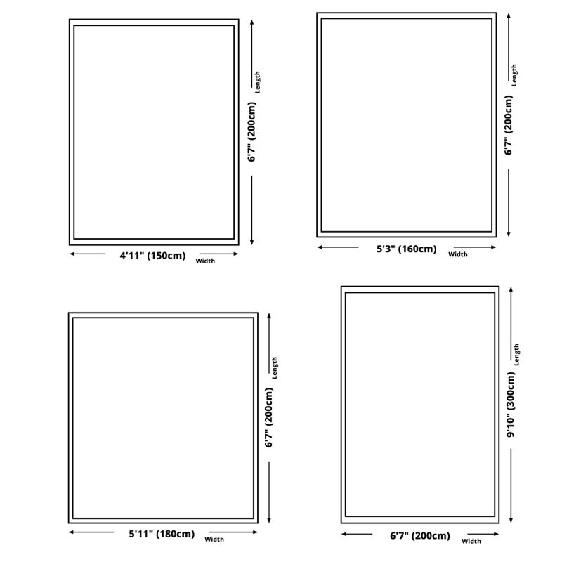 Blue Contemporary Area Rug Polyester Abstract Carpet Non-Split Backing Rug for Home Decor