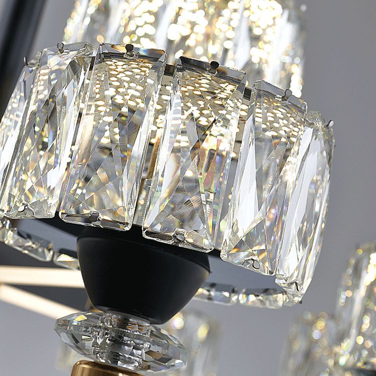 Lampadario round soggiorno in metallo moderno semplicità a led lampada appesa in nero