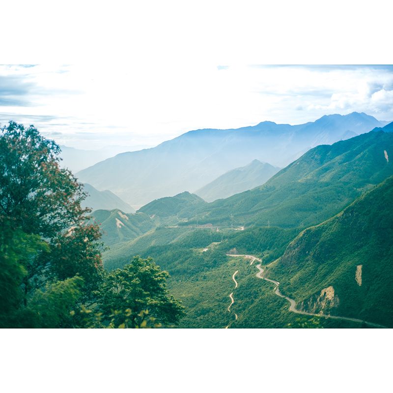 Environmental Wall Mural Wallpaper Majestic Mountains Living Room Wall Mural