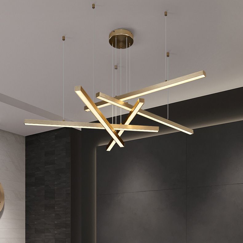 Multi-Light Chandelier Lighting Fixtures Metal Modern Hanging Chandelier for Living Room
