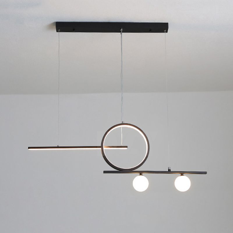 Geometric Island Lights Modern Pendant Chandelier Metal 4 Light Island Lighting