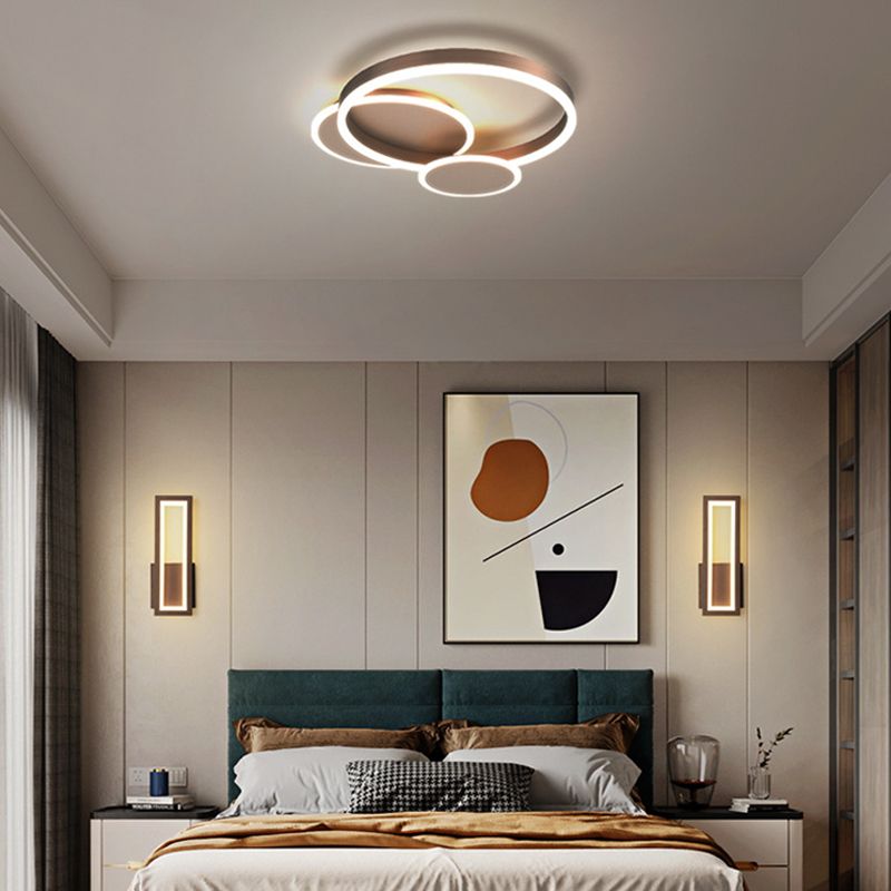 1 Light Rectangle Wall Mounted Lamps Modern Style Metal Wall Sconces