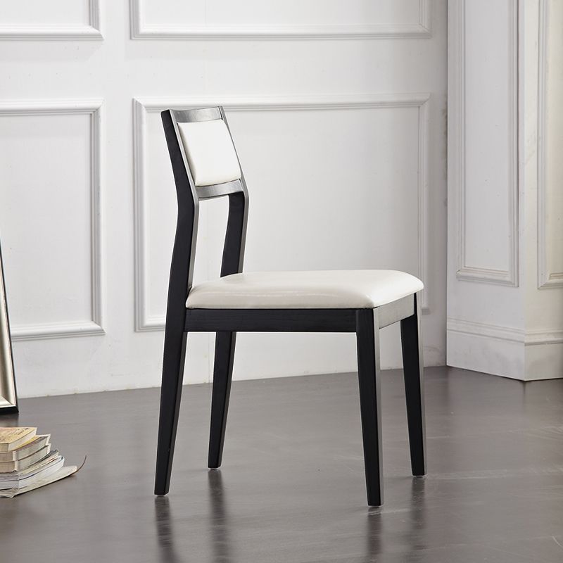 Eigentijdse stoelen Dining Armless Open Achterzijde stoelen met houten benen voor keuken