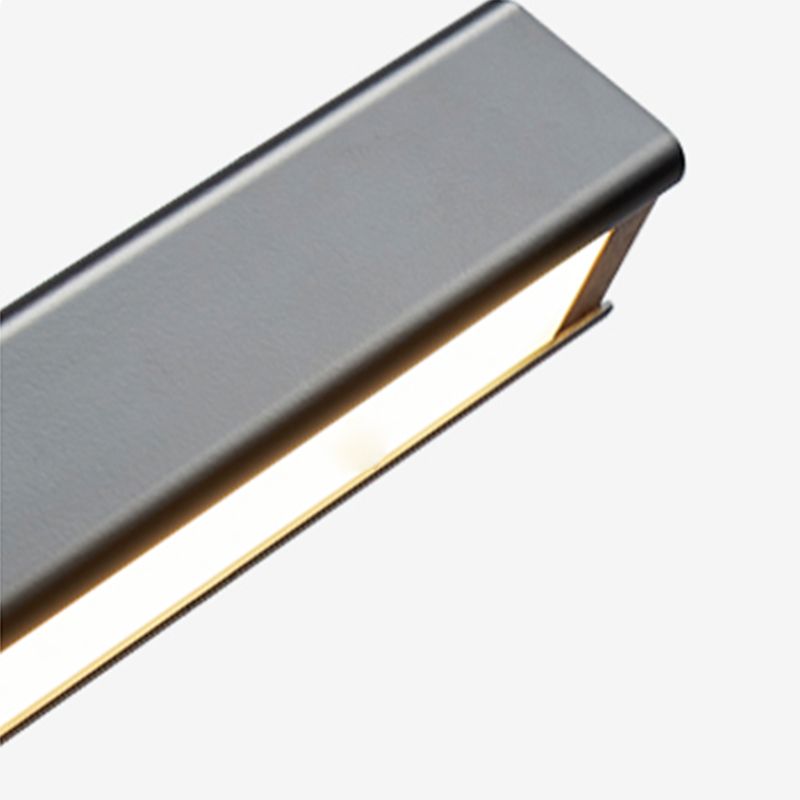 Rectangle moderne LED ISLAND lampe à tête de la lampe de restaurant à tête avec une teinte acrylique