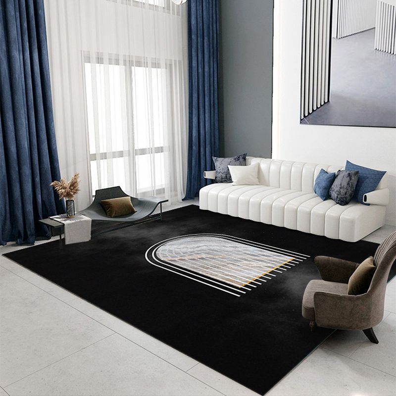 Luxury Modern Rug Pattern Polyester Rug Washable Rug for Living Room