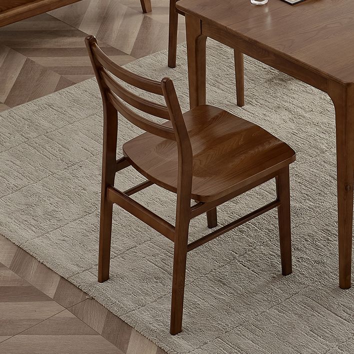Dining Room Modern Solid Wood Ladder Back Armless Dining Chair