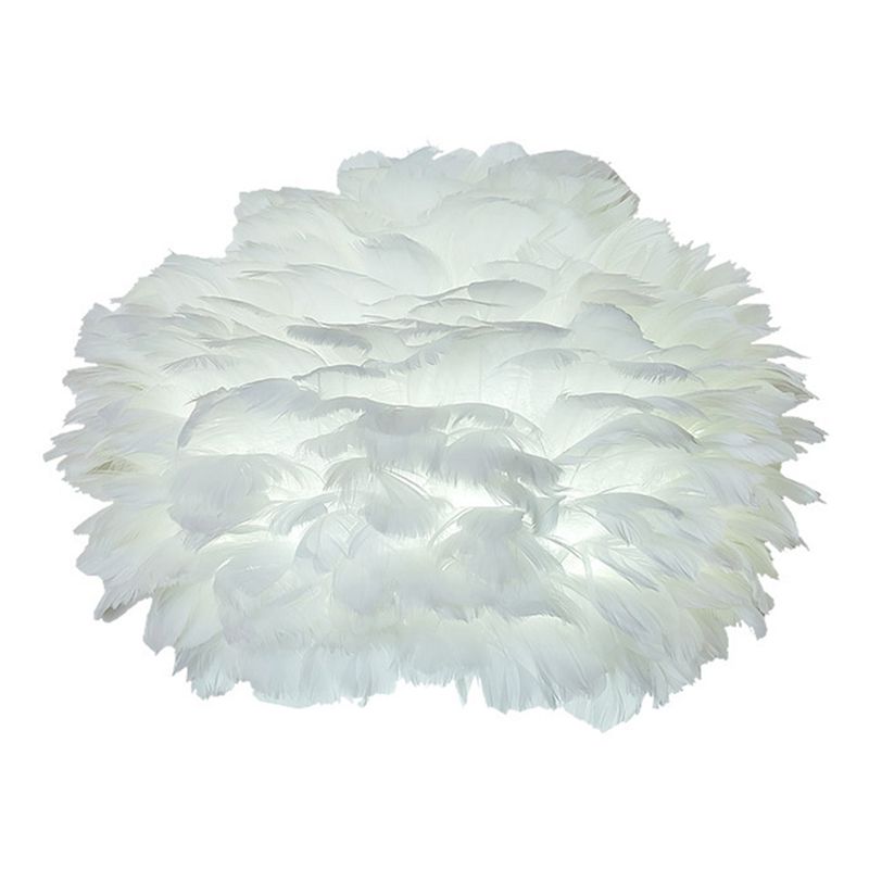Nordic Simple Feather Sconce Light 1 light Romantic Wall Lamp for Bedroom