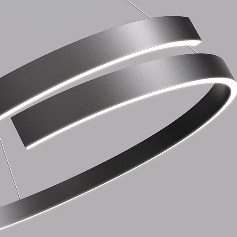 Lineaire vorm metalen hanglamp lichtbeveiliging modern hangende lamp met één licht