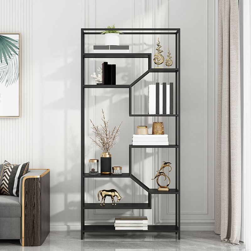 Modern Bookshelf Open Back Standard Metal Bookcase for Study Room