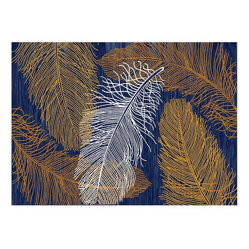 Dark Pink Simple Rug Polyester Plant Rug Stain Resistant Rug for Living Room