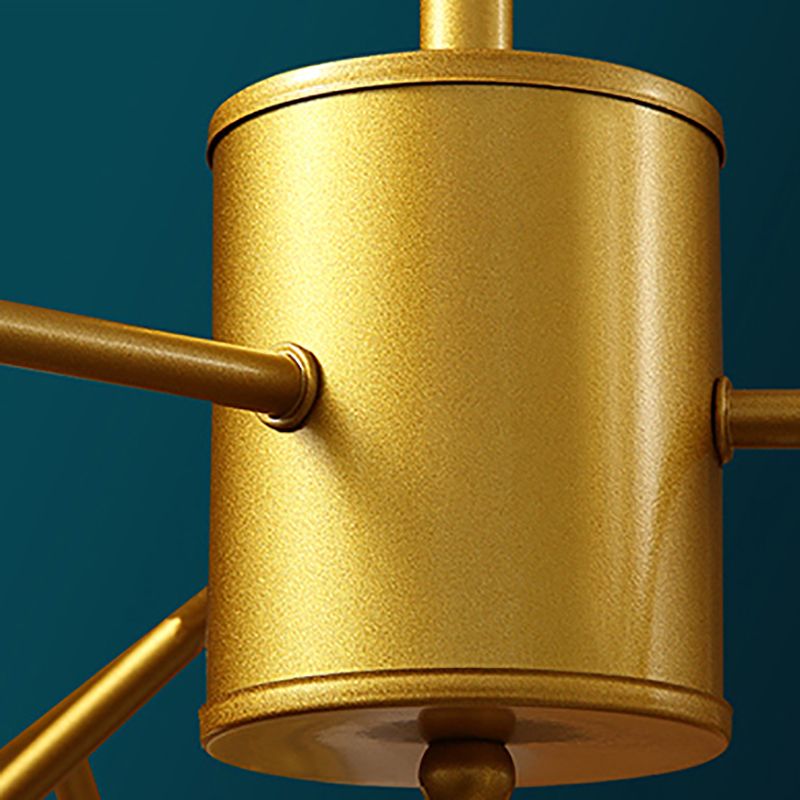 Contemporary Gold Frame Chandelier Light Fixtures Glass Hanging Chandelier for Bedroom