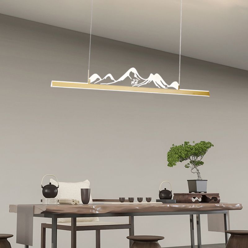 Modern Dining Chandelier Light Modern Rectangle Pendant Lamp Fixture for Dining Room