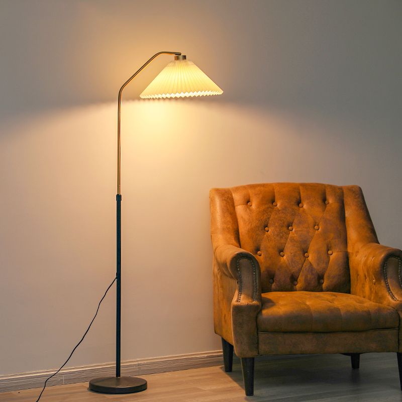 1 lampadaire à cône léger modernisme tissu lampadaire réglable pour le salon