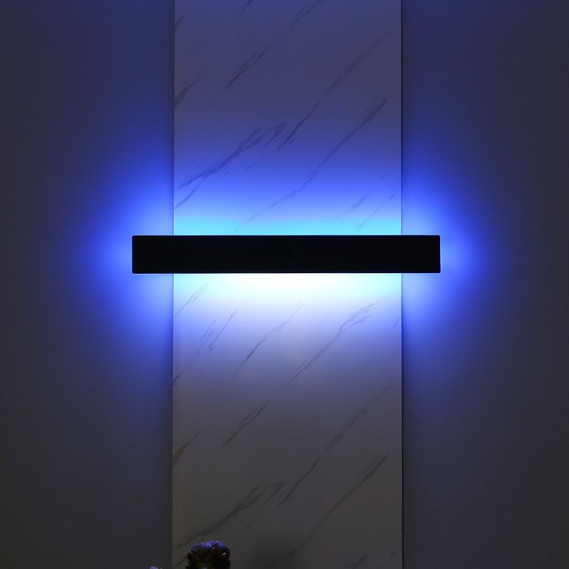Modern Style Rectangular LED Wall Lamps Metal 1-Light Wall Lighting Ideas