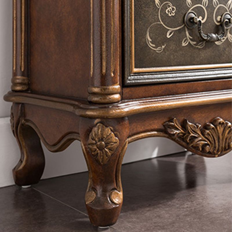 Traditional Style Vertical Lingerie Chest Wooden Storage Chest Dresser for Bedroom