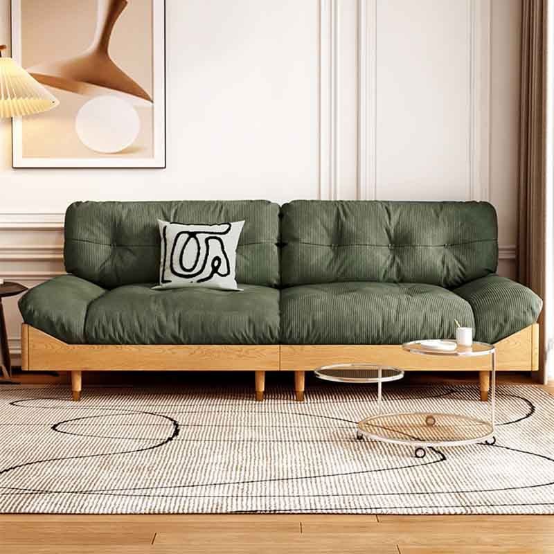 Modern Tufted Armless Sofa 35"W Loose Back Sofa for Living Room