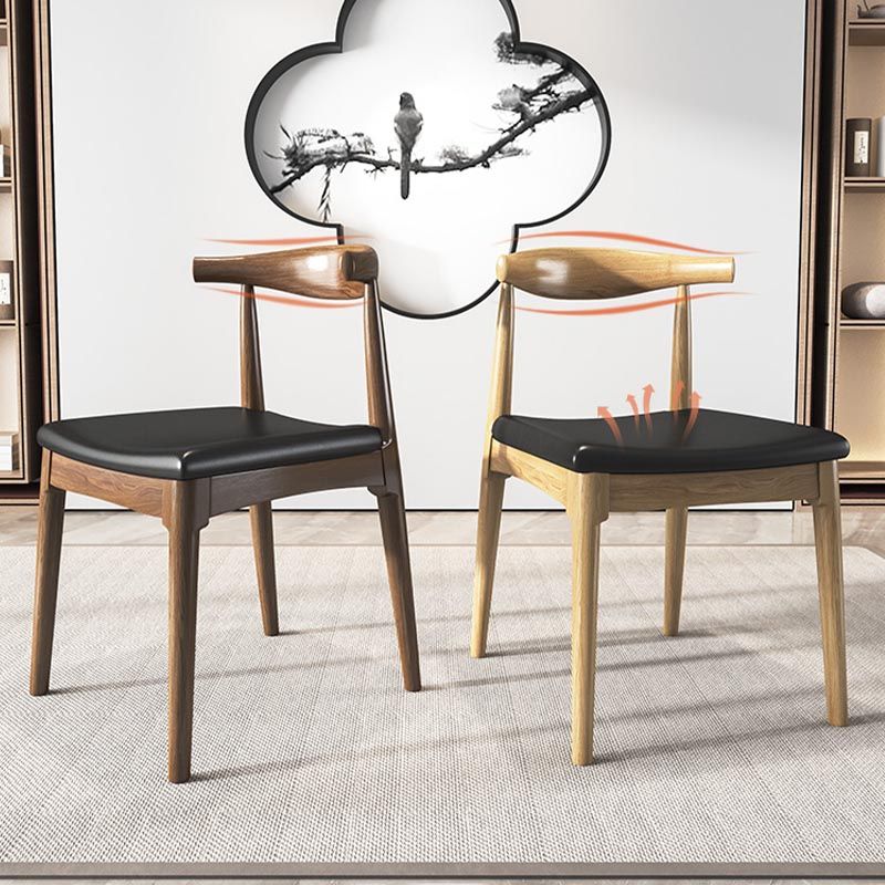 Pine Wood Dining Chair Industrial Open Back Dining Side Chair