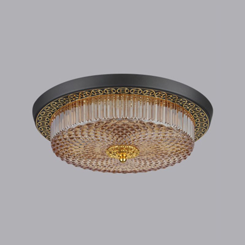 Modern Style Round Flush Mount Light Glass 2-Light Flush Ceiling Lights